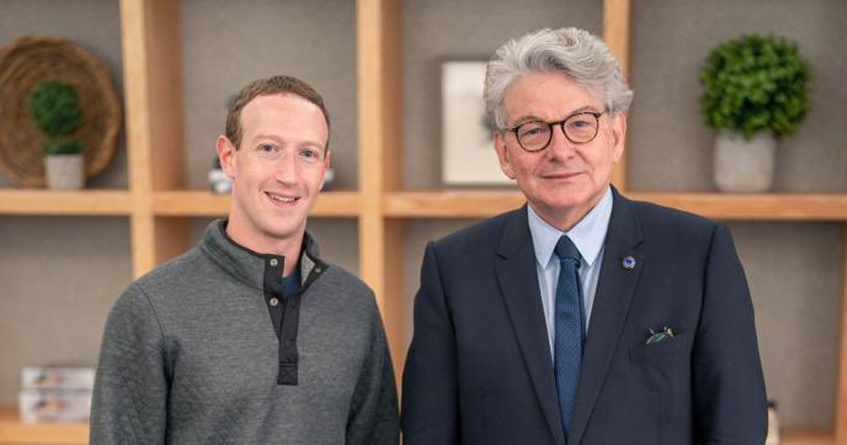 Thierry Breton et Mark Zuckerberg